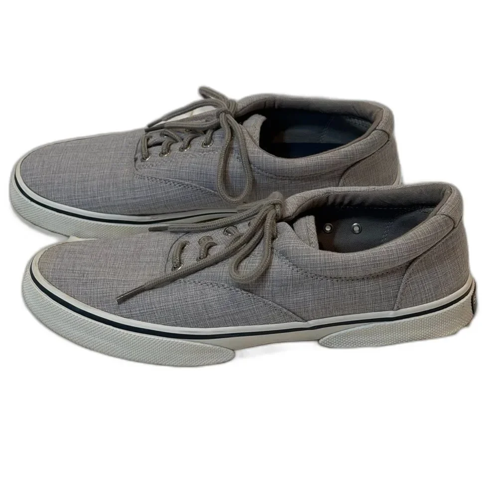 Sperry Men's Halyard CVO Gray Canvas Lace Up Sneakers - Size 11